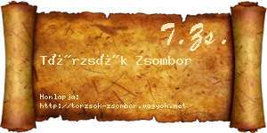 Törzsök Zsombor névjegykártya