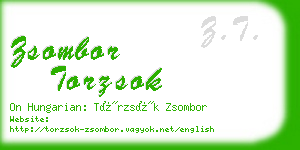 zsombor torzsok business card