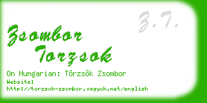 zsombor torzsok business card